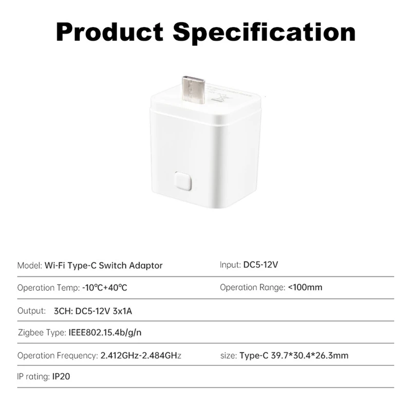 Tuya Zigbee Type-C Smart Adaptor Plug 3 Gang Mini USB-C Power Adaptor Charge Plug Timing Voice Control For Alexa