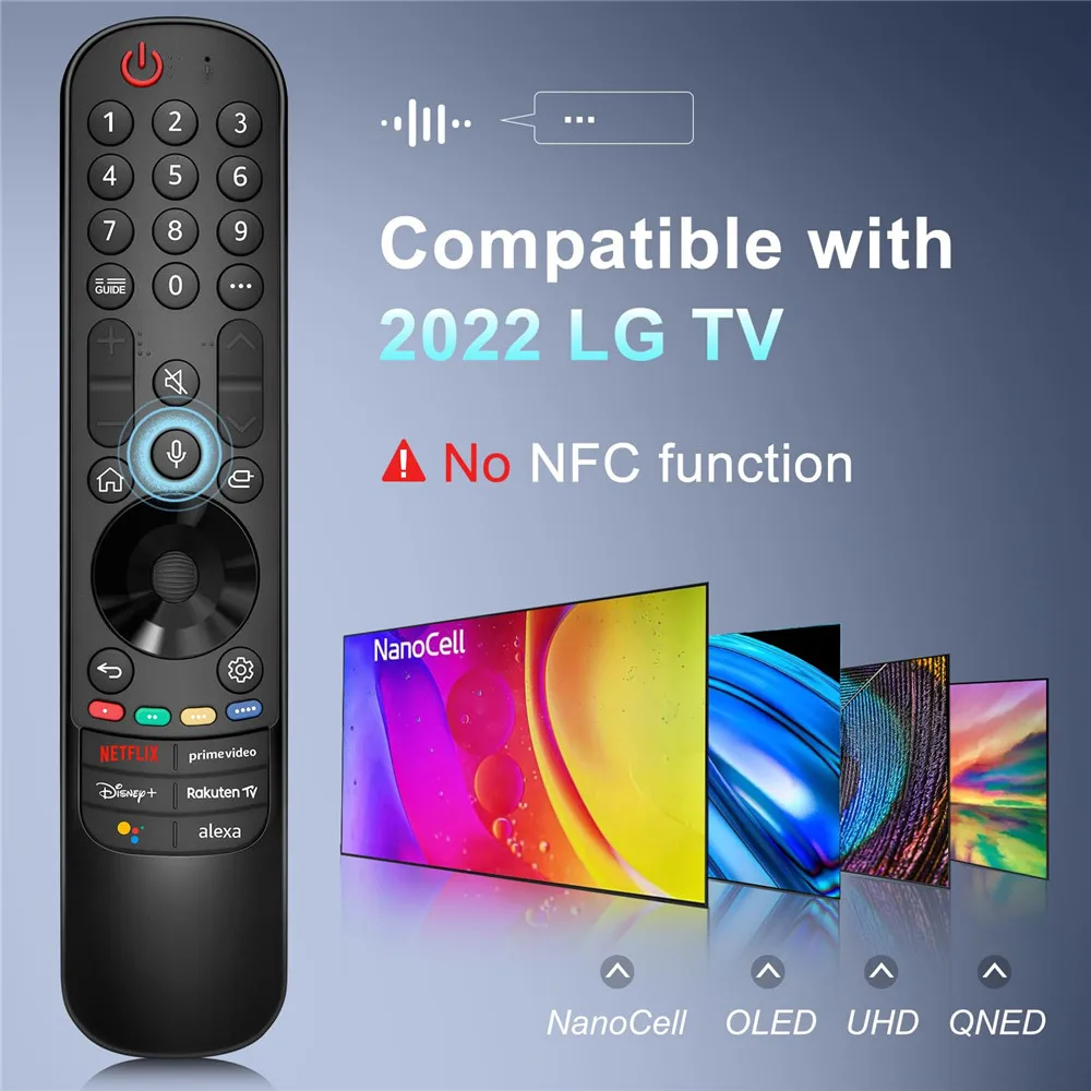 Zamienny magiczny pilot do LG Smart TV 2022, z funkcją głosową wskaźnika, odpowiedni do większości telewizorów LG Smart LCD LED HDTV UHD OLED HD TV