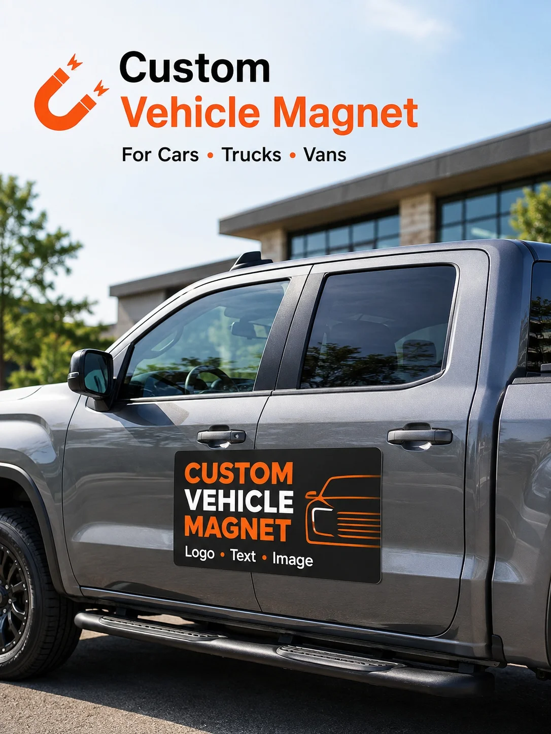 Customizable Magnetic Car Logo for Vehicle Advertising and Brand Promotion