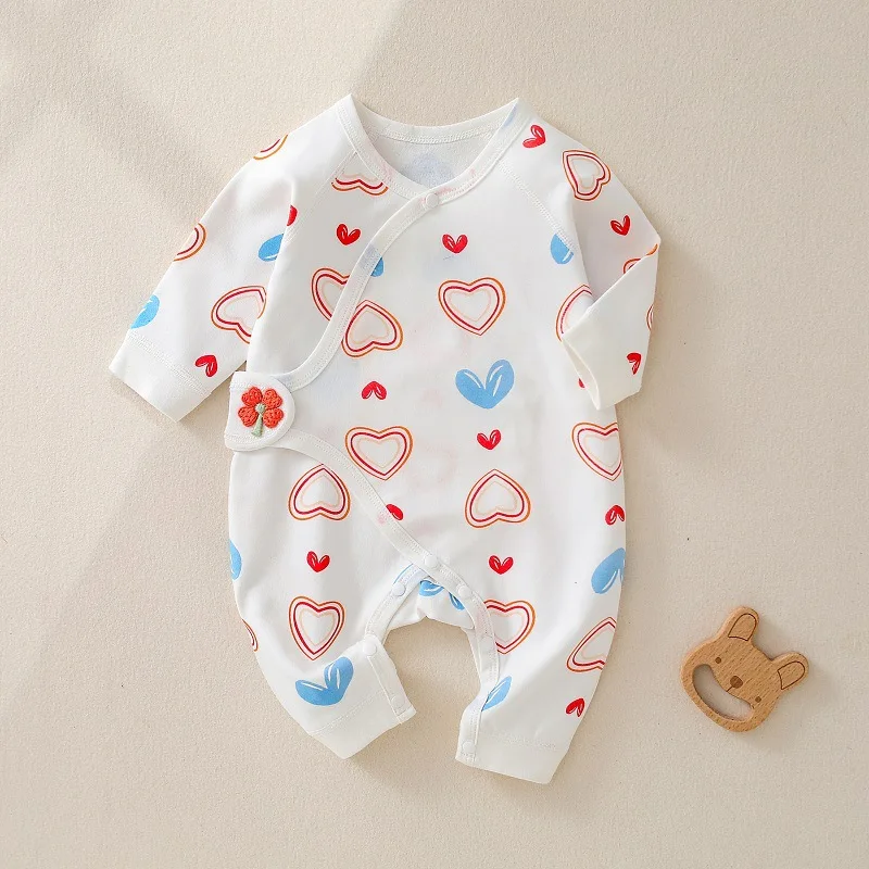 100% Cotton Newborn Jumpsuit Belly Protection Bunny Bear Baby Romper for Girls Boys Clothes Cartoon Infant Onesie Toddler Outfit