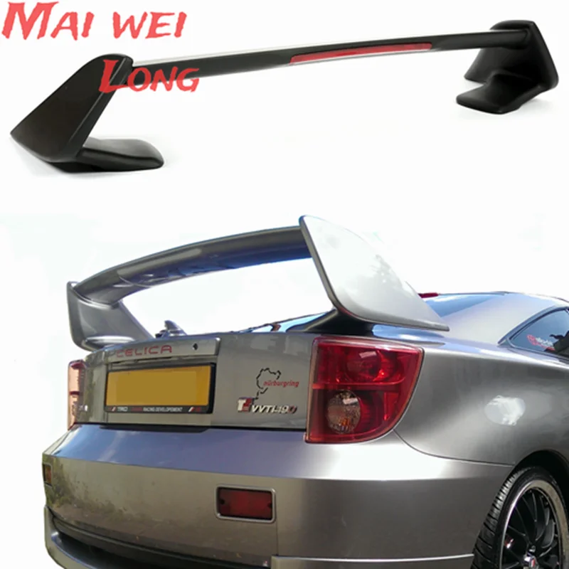 For TOYOTA CELICA Rear TRUNK SPOILER 2000-2005 WITH LED LIGHTS High Quality ABS Plastic Car Spoiler Trunk Boot Wing Spoiler