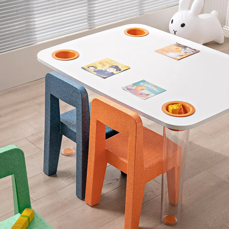 

Nordic color environmentally friendly plastic, children's chair cute kindergarten, backrest stool for home use