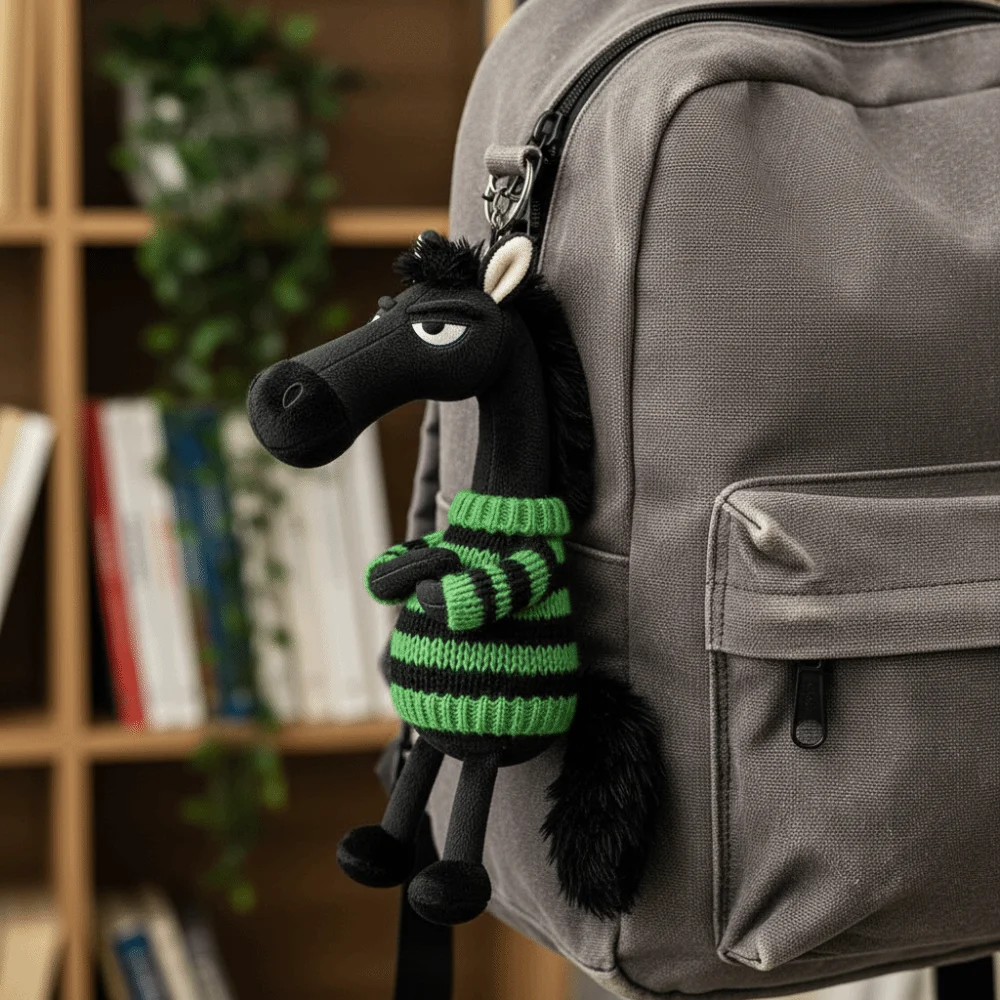 LLavero creativo de caballo oscuro, mascota bonita, caballo de simulación, estilo chino suave, estatuilla de Pony del zodiaco, decoración de habitación