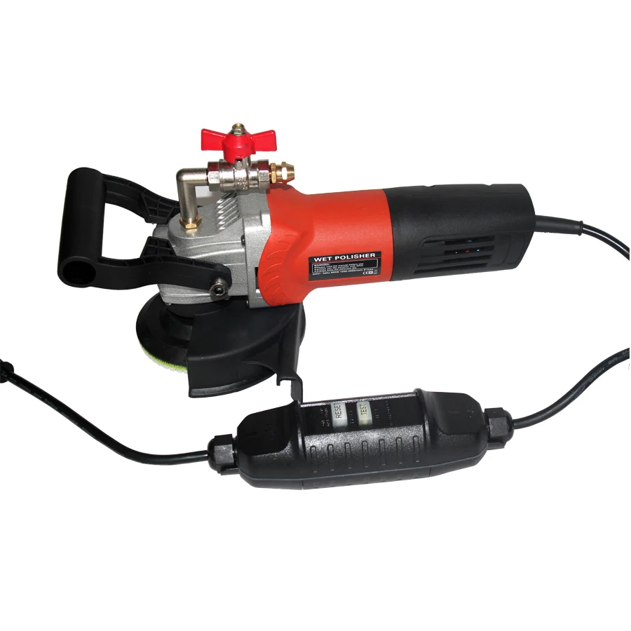 Handheld Variable Speed Electric Wet Stone Polisher Grinder 4500RPM M14 5/8-11 Central Water Feed for Granite Marble Quartz