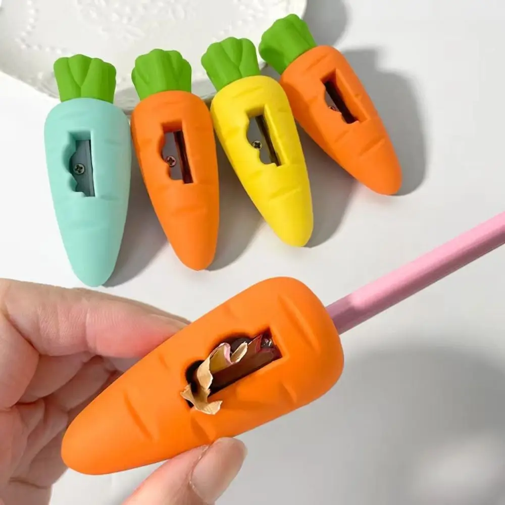 Creative Pencil Sharpener Big Fruit Erasers 2 in 1 Carrot Soft Pencil Erasers Mango Cute Large Carrot Eraser Kids