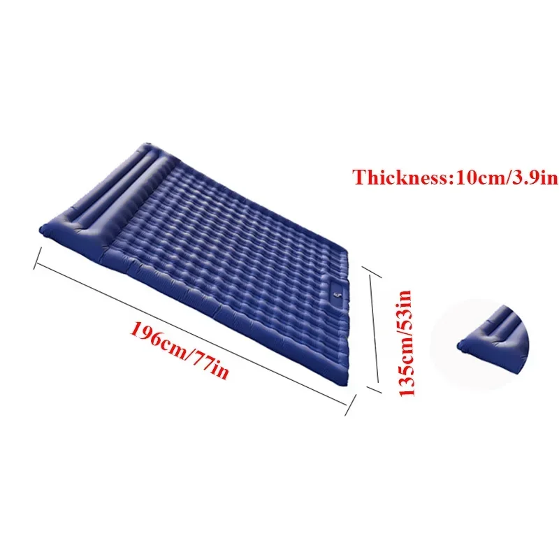 내장형 풋 펌프 야외용 빠른 팽창 매트리스 휴대용 캠핑 방수 수면 패드 점심 휴식 쿠션 초경량 2인용