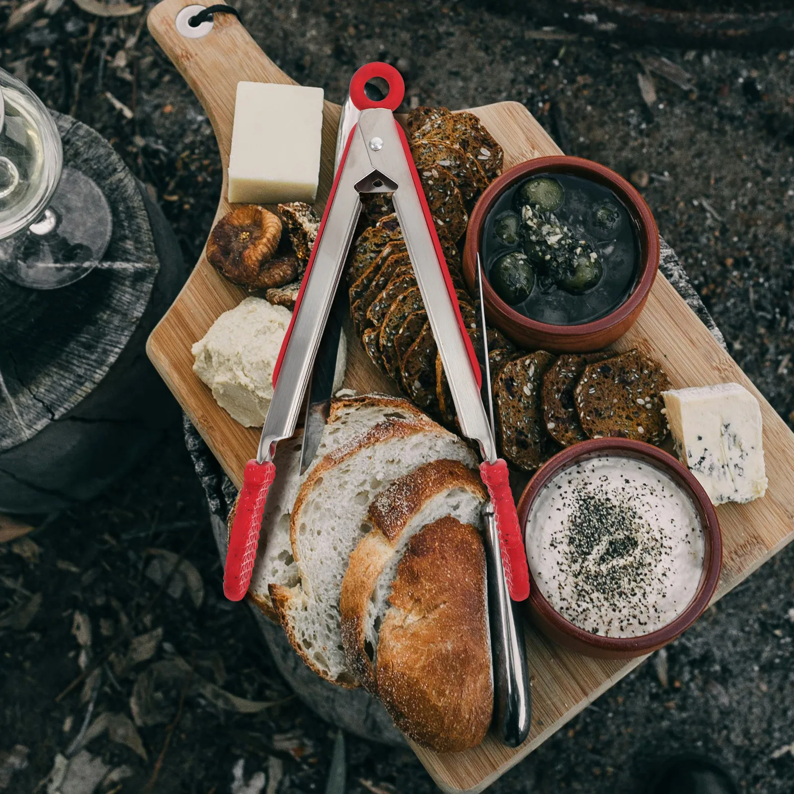 1 قطعة قفازات عيد الميلاد ملقط طعام سيليكون المطبخ ملقط خبز ستيك كليب متعددة الأغراض مشبك أطعمة أداة ملقط الخبز