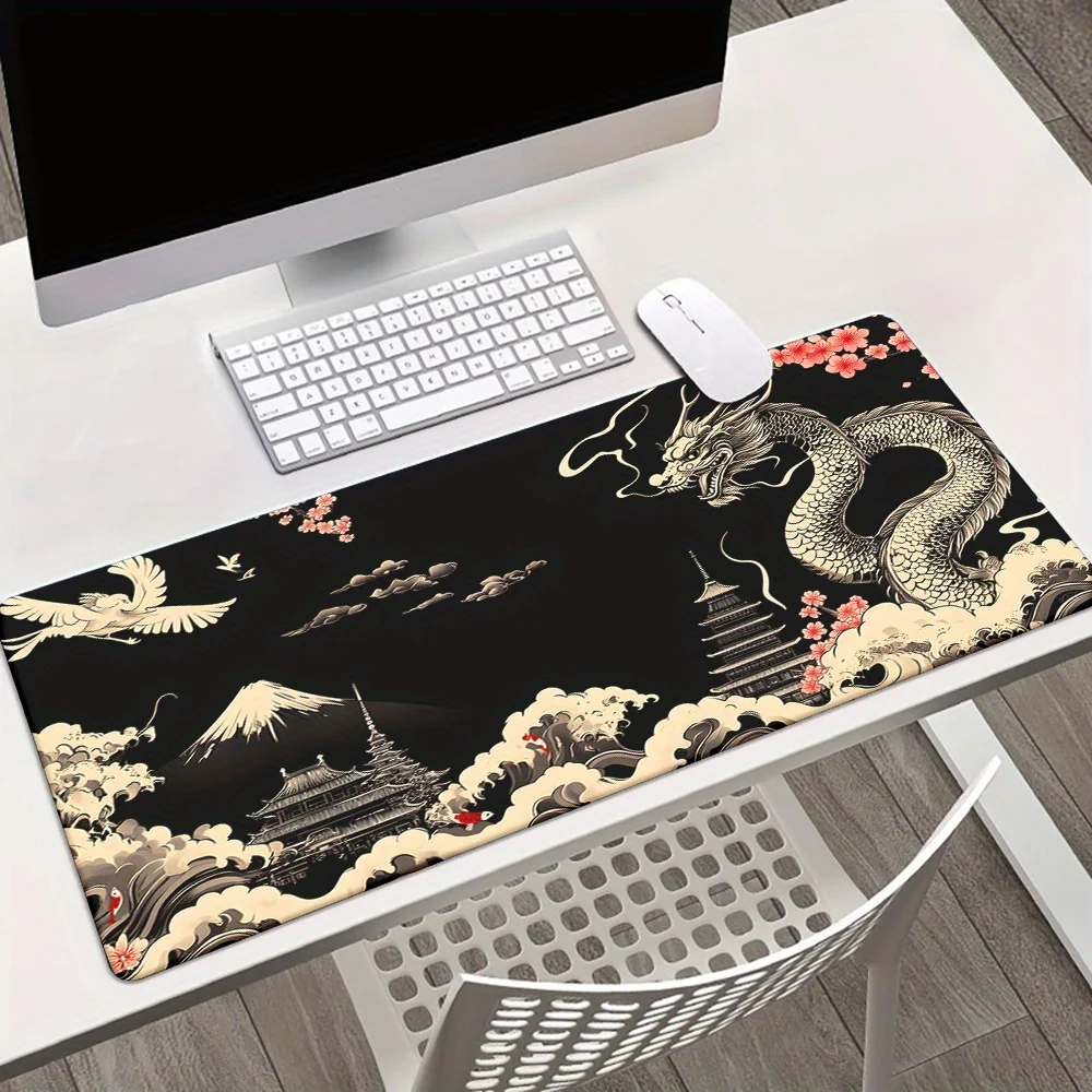 

The Black and White Dragon rubber mouse pad is waterproof and anti-slip, suitable for gamers and professionals