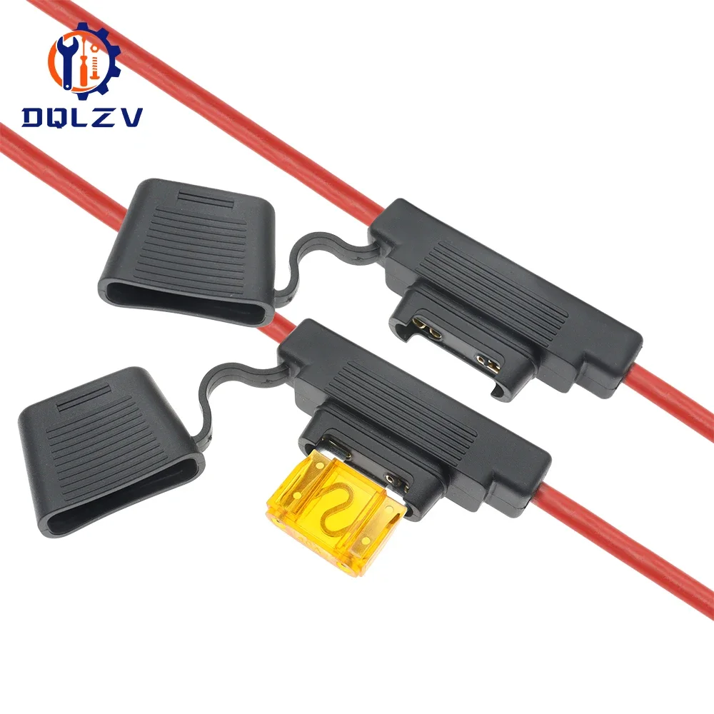 1PCS 8 10 AWG 8AWG 10AWG Wire Maxi Car Fuse Holder Water-resistant Waterproof Automotive With Cover Inline Auto with maxfuse 60A