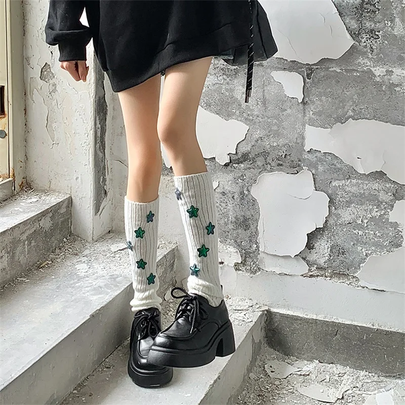 Women'S Celebrity Knitted Leg Guards  Knee High Socks Streetwear Spicy Girl Calf  Mid Leg  Stacked Socks  Aesthetic Boot Covers