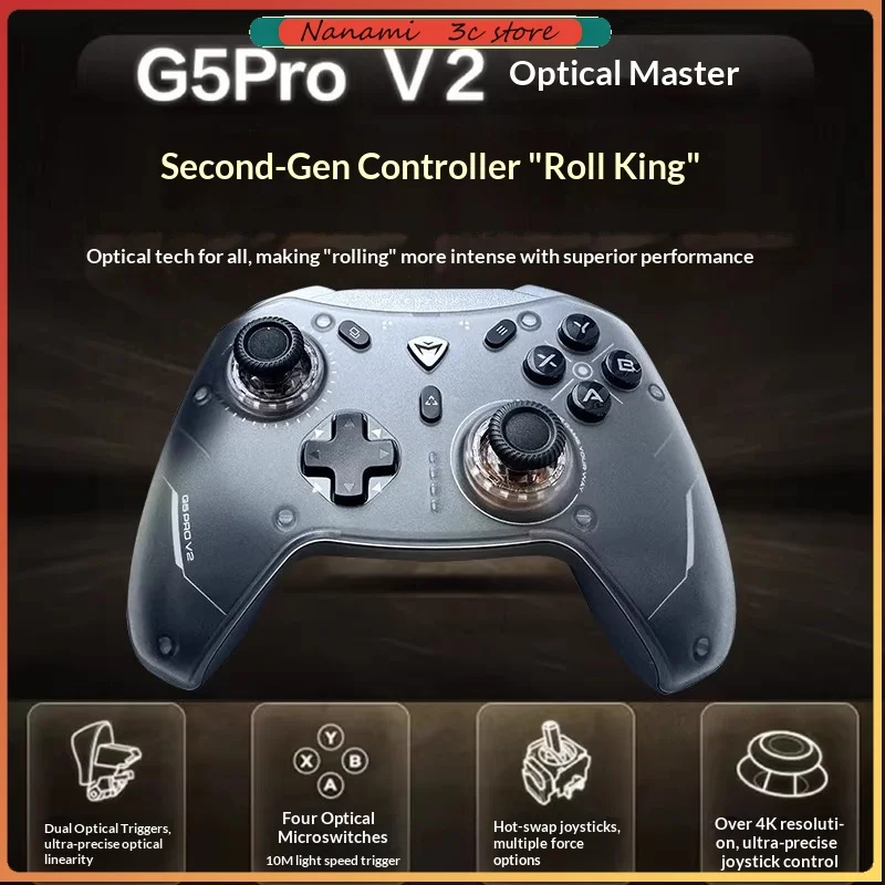

Gamepad Wireless Gaming Controller G5 Pro V2 Elite Hall Trigger Joystick Mecha-Tactile Buttons For Switch PC Android IOS