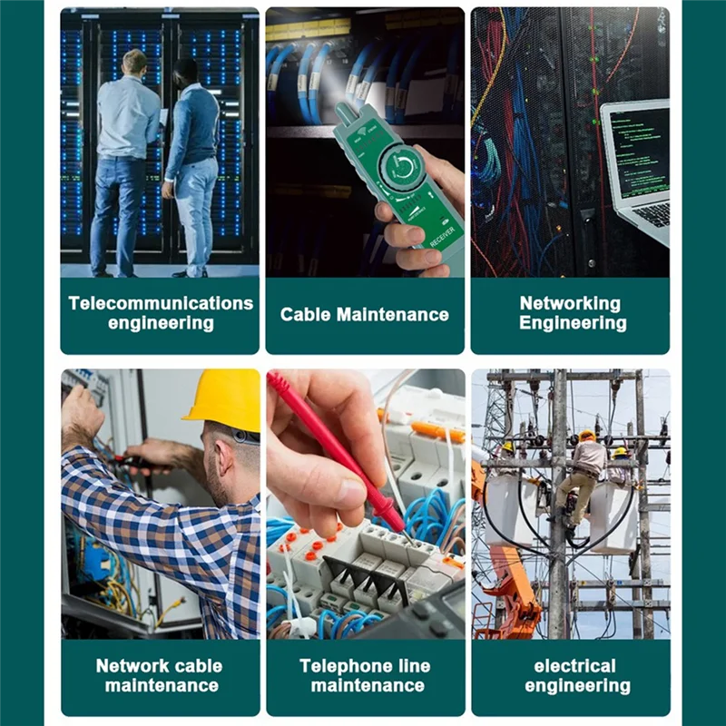 ABSY High Precision RJ45 RJ11 Cable Tracker Wire Tester Ethernet LAN Line Finder Network Cable Detector