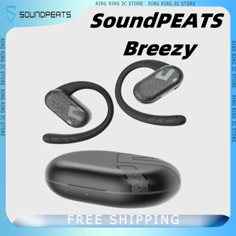 

SoundPEATS Breezy Open Wireless Earphones Low Latency Waterproof Adjustable Ear Hanging Sports Bluetooth Gaming Headphones Gift