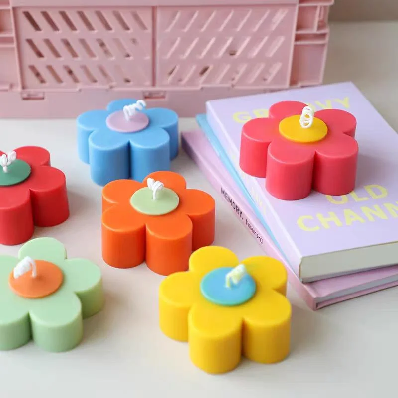 

3D Flower Shape Aromatherapy Gypsum Plaster Crafts Silicone Mold Handmade Scented Candle Home Decoration Molds