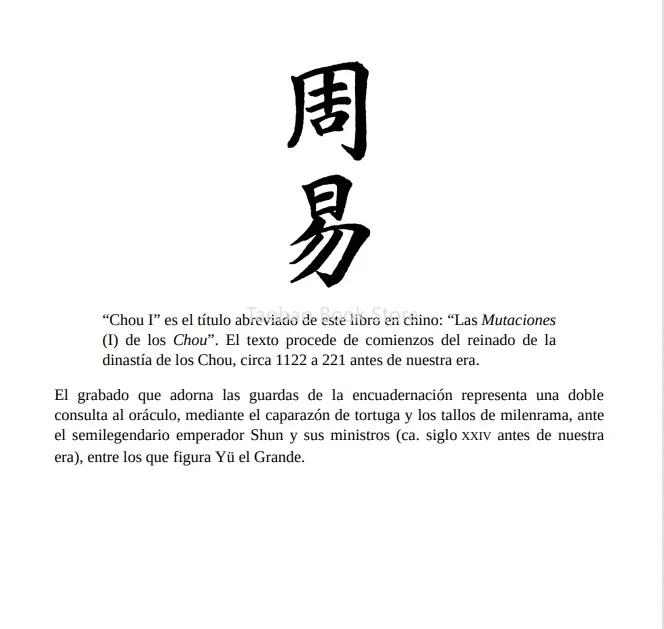 I Ching: El Libro De Las Mutaciones habla De Las normas De los cambios en todas Las cosas del Universo y la teoría De la vida