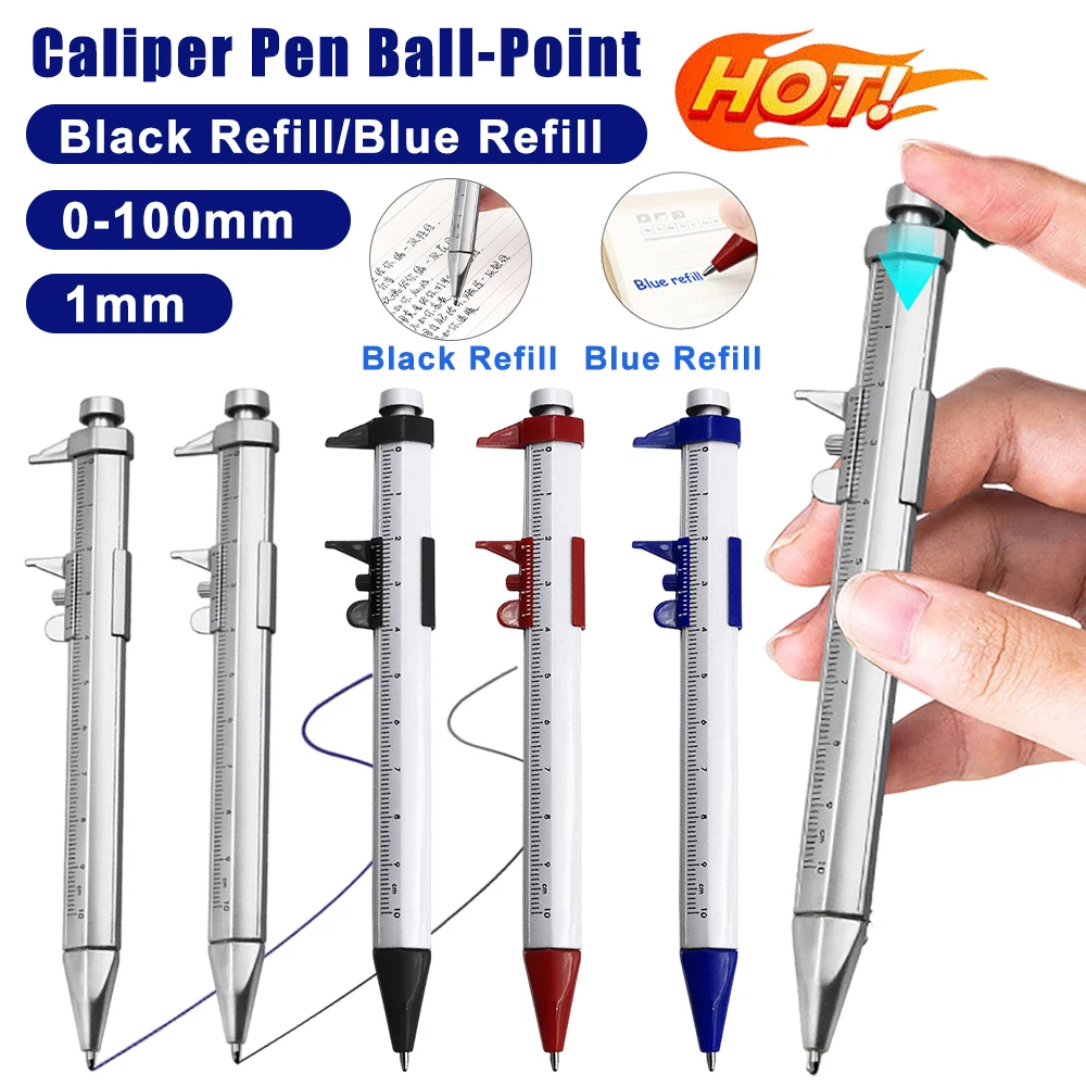 Multifunction 0-100mm Caliper Pen Ball-Point 1mm Ballpoint pen Gel Ink Pen Vernier Caliper Roller Ball Pen Creativity Stationery