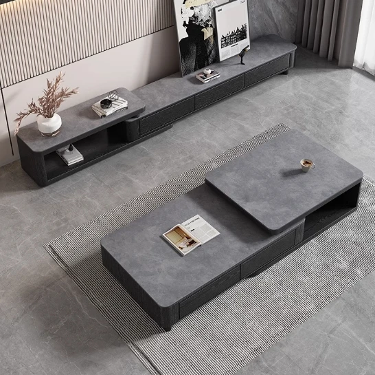 The product can be customized. The rock slab coffee table is simple and modern living room for home use