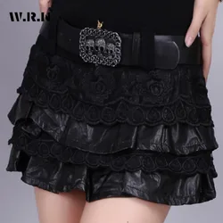 Women Dark Academia Gothic Mini Lace Skirt With Belt Gyaru Hot Sexy Coquette Japanese Y2k Harajuku 2000s Coquette Cyber Punk