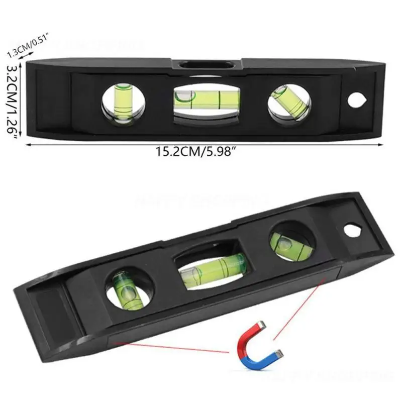 Durable Spirit Level 6 Inch Small Three-purpose Level Level 150mm Horizontal Bubble Tube Magnet Bubble