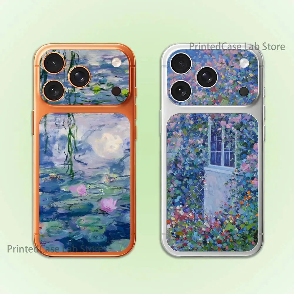 

Защитная пленка C-Claude Monet Garden Paint на весь экран для iPhone 17 Pro Max, защита объектива, пленка для задней панели телефона
