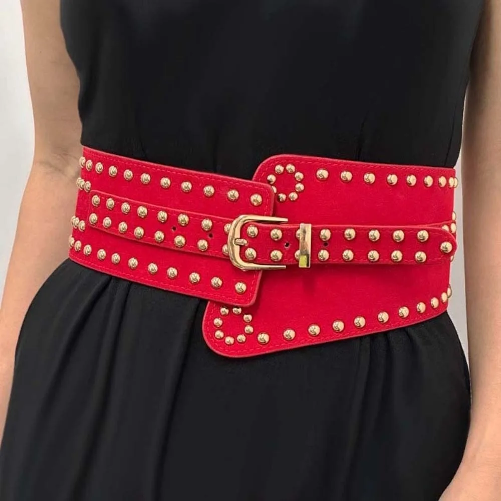 adjustable-rivet-wide-waistbands-personalized-design-punk-style-y2k-cool-girls-belt-solid-color-vintage-irregular-leather-belt