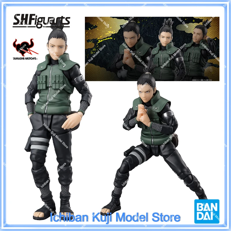 100% Original Bandai Naruto Shippuden S.H.Figuarts SHF Shikamaru Nara Brilliant Strategist Action Figures Model Toys