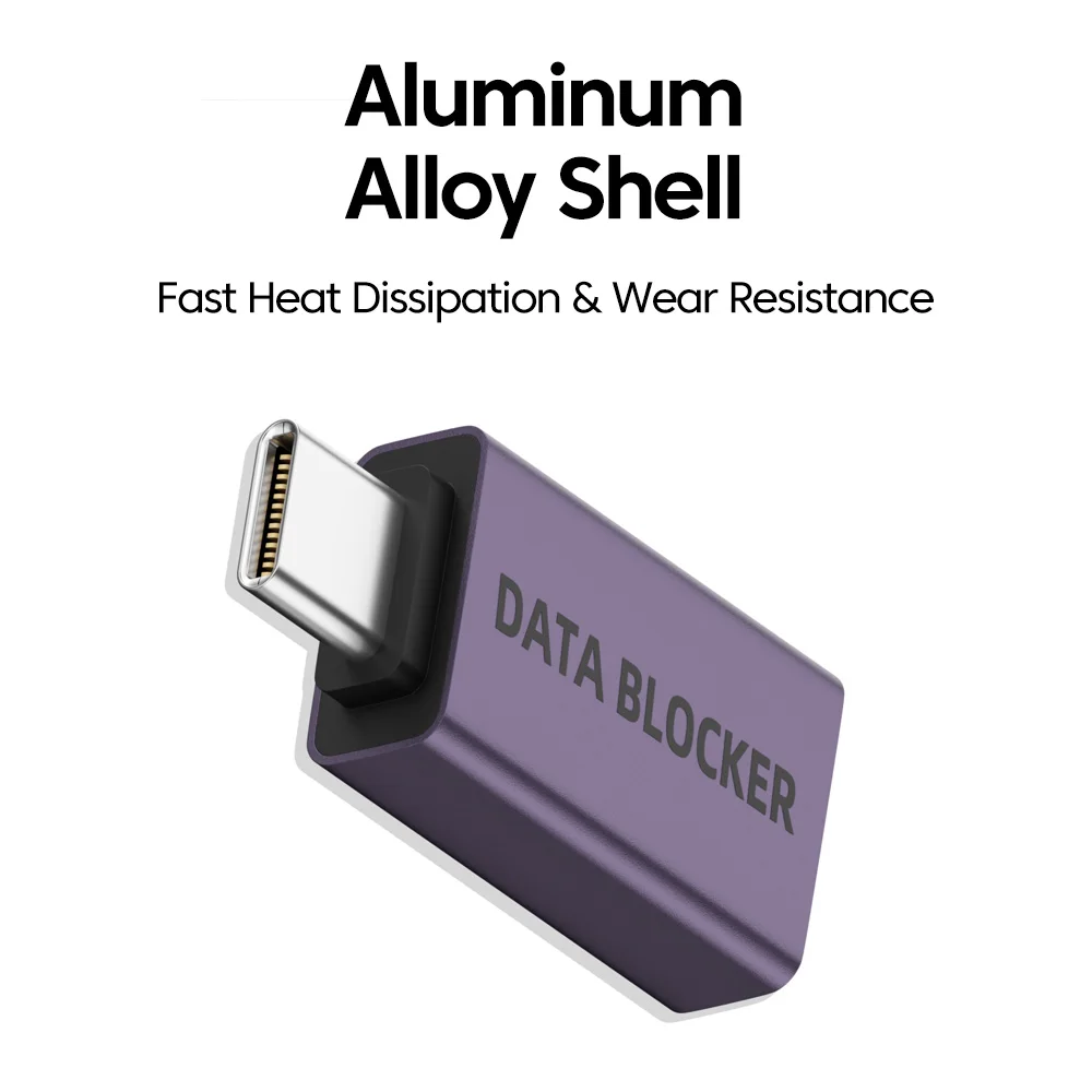 USB A/C ذكر إلى USB A/C أنثى مانع البيانات مكافحة القرصنة مهايئ شحن مكافحة الخصوصية تسرب محول للهواتف المحمولة المحمولة #6