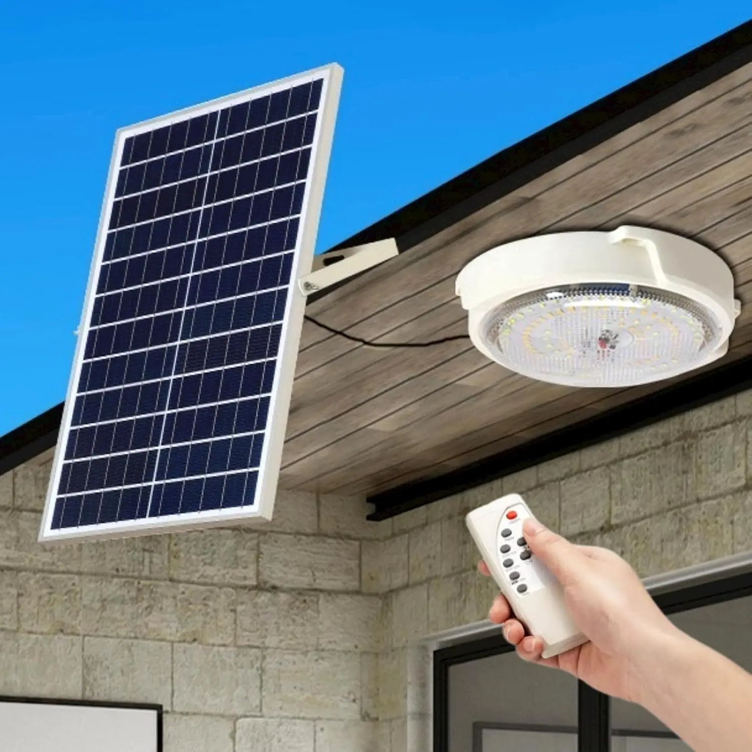 Round Solar Ceiling Lamp Indoor Solar Light Corridor Hallway Bedroom Kitchen Energy Efficient Auto Night Lighting Set