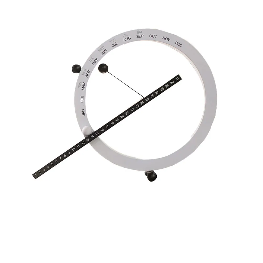 

1Pcs Magnetic Desk Calendar Decorative Creative Home Ornament Black White Calendar for Living Room Bedroom Study Room