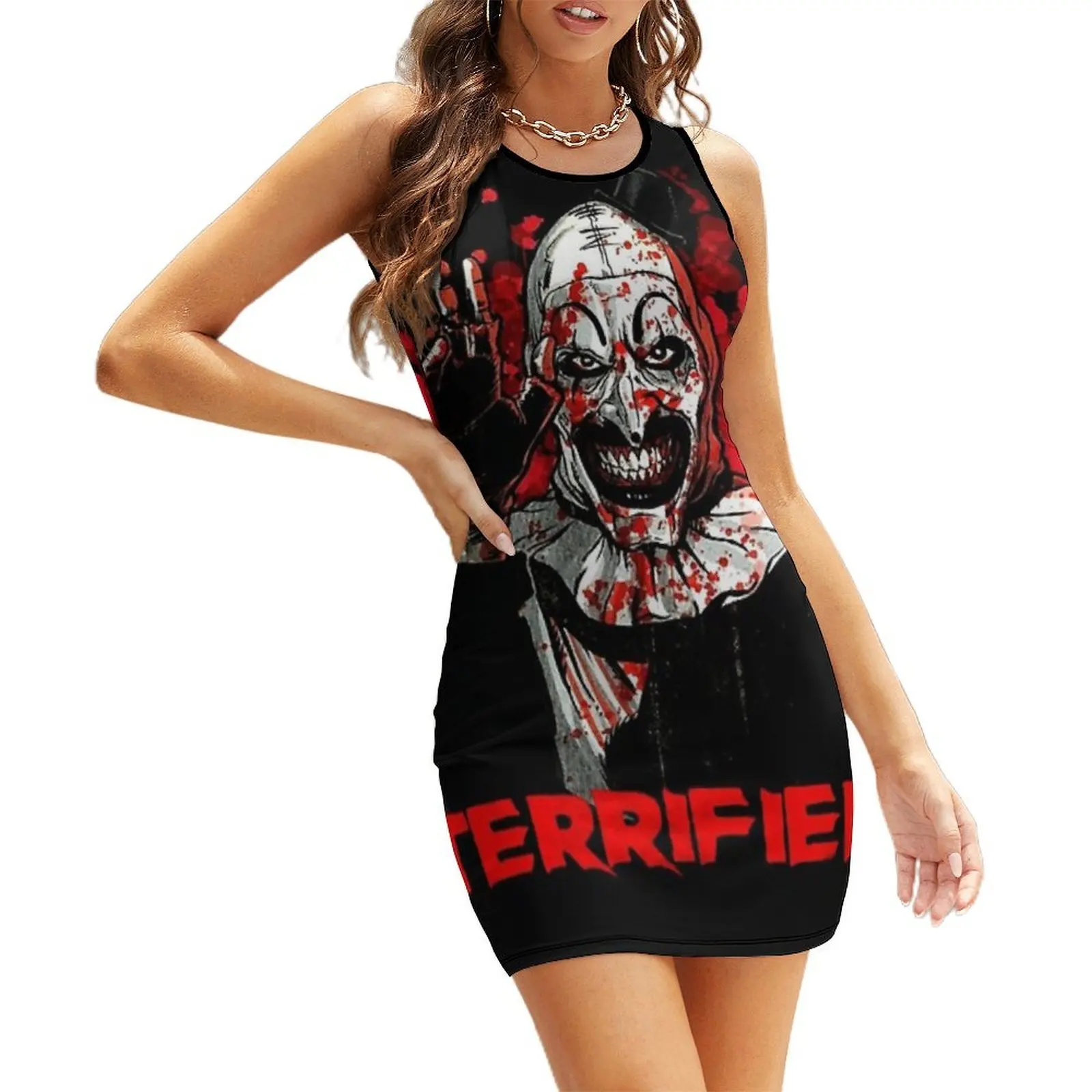 Great Model Terrifier Movie Horror Art The Clown Awesome For Movie Fan Classic T-Shirt Sleeveless Sundress Clothing