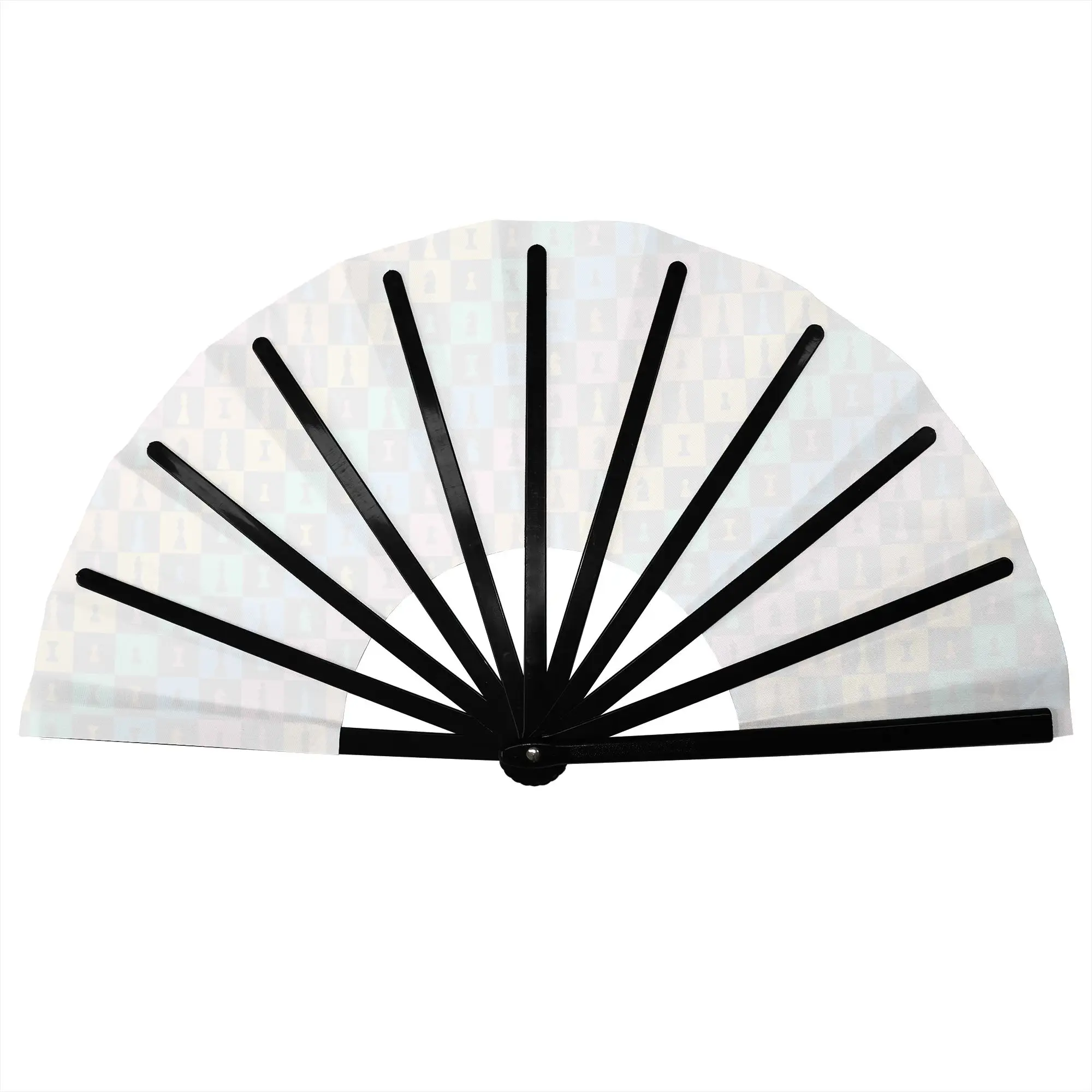 Groovy Chess Checkerboard Traditional Folding Fan Oriental Art  High-Quality Fans Gift Elegant Decorative Hand Fan