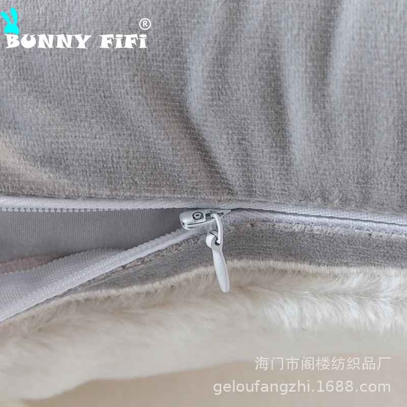 Lovely Wind Rabbit Cushion Covers Soft Plush Pillowcases 45x45cm Solid Color Ultra Soft Throw Pillows Case
