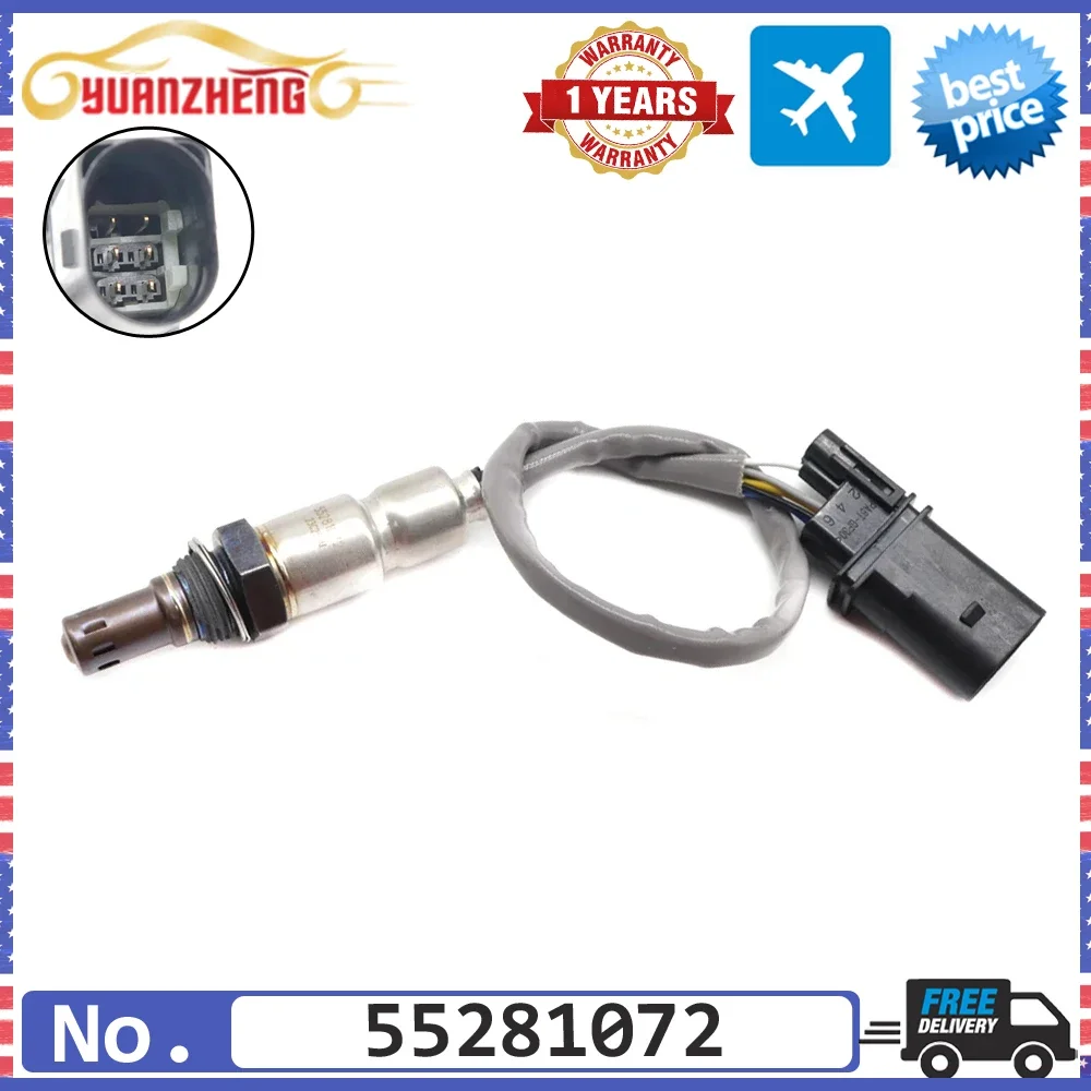 NEW 5 wire Upstream Air Fuel Ratio Lambda Oxygen O2 Sensor 55281072 for Alfa Romeo Giulia Stelvio Jeep Compass Fiat 500L 2013-