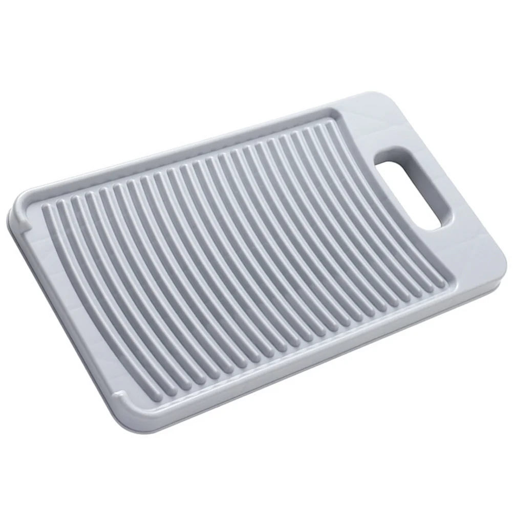 

Washboard Anti-slip Hangable Laundry and Artifact (grey) Portable Drying Rack Washing Pp for Travel Miss