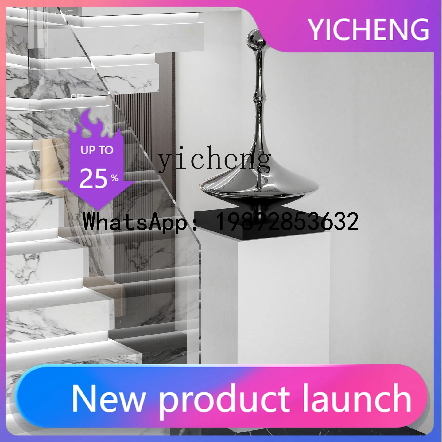 

light luxury gyro sculpture living room decoration floor ornament modern entrance stairwell corner