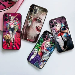 H-Harleys Q-Quinns Cool Art For iPhone 15 14 13 12 11 XS XR X 8 7 SE Pro Max Plus Mini Black Cover Phone Case