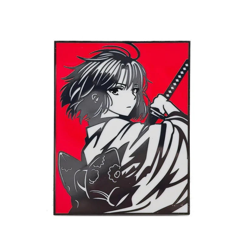 

Shiki Ryougi Brooch Metal Pin Badge Anime Cosplay Book Bag Backpack Decoration Accessories