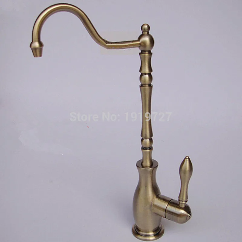 Vidric 100% Brass Antique Bronze Style Faucet Standard Lever Touch Flo Short Round Vented Ceramic Disc Water Filter Tap