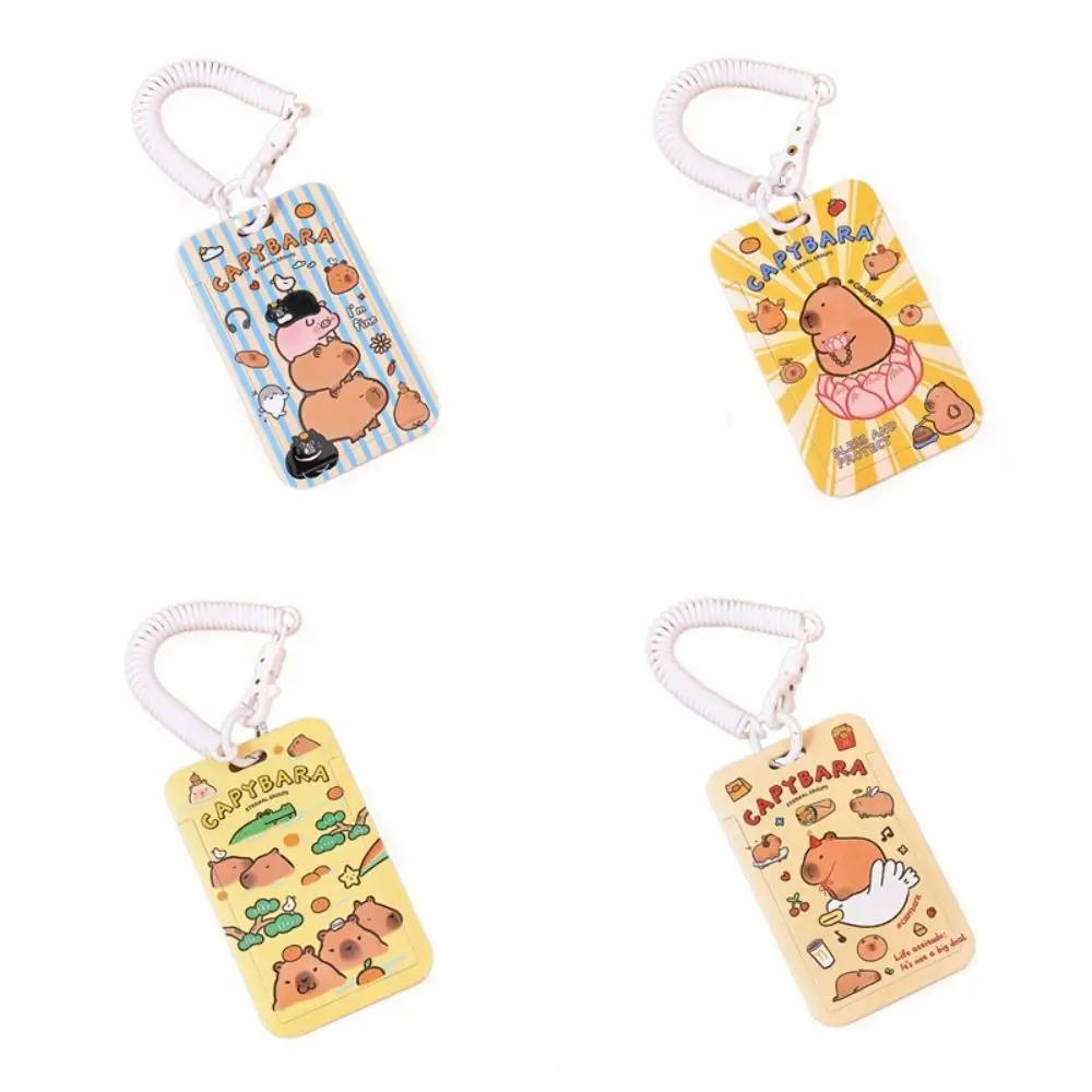 Cartoon Animal Capybara Card Holder plastica stile coreano capibara porta carte di credito custodia protettiva per carte di lettere