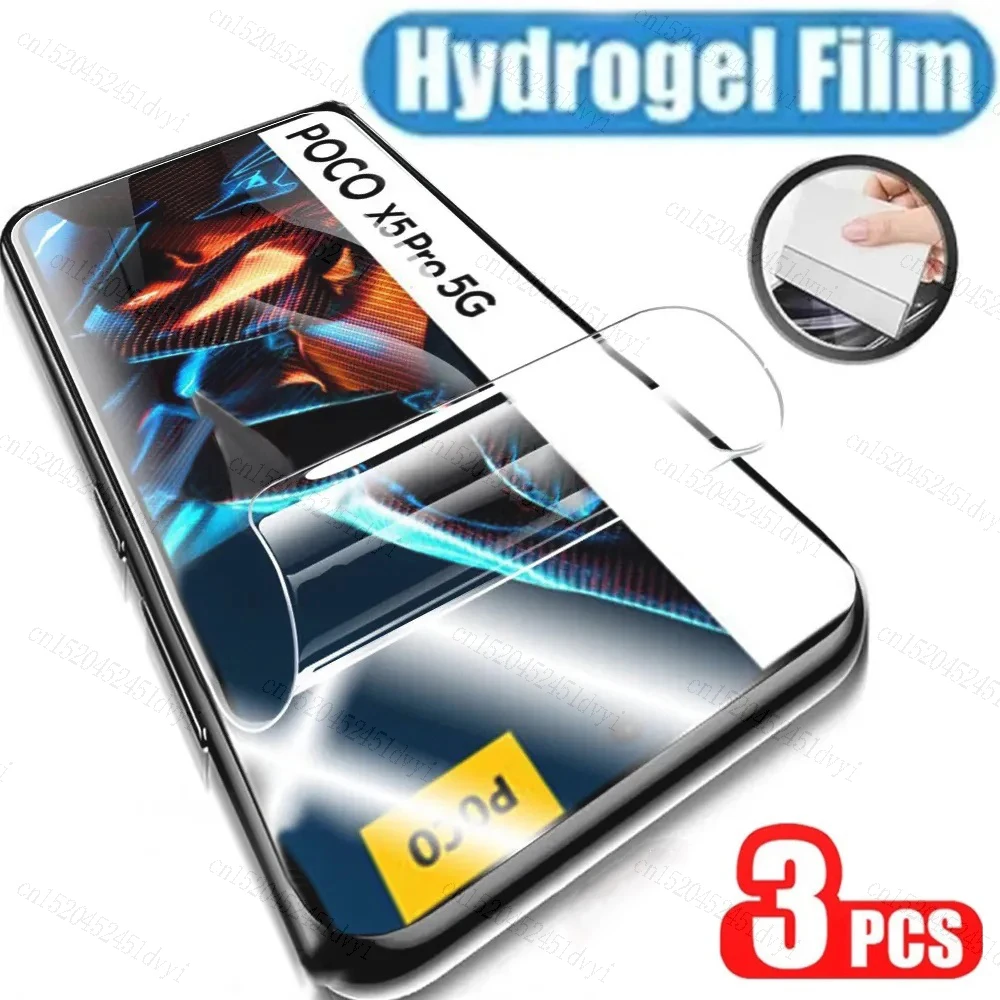 3 Stuks Voor Poco F 5X5 Pro Hydrogel Film Op Poco M 5X5 Pro 5G Schermbeschermer Voor Poco M 5 M 5S F 5X5 Pro 5G Telefoon Beschermende Film