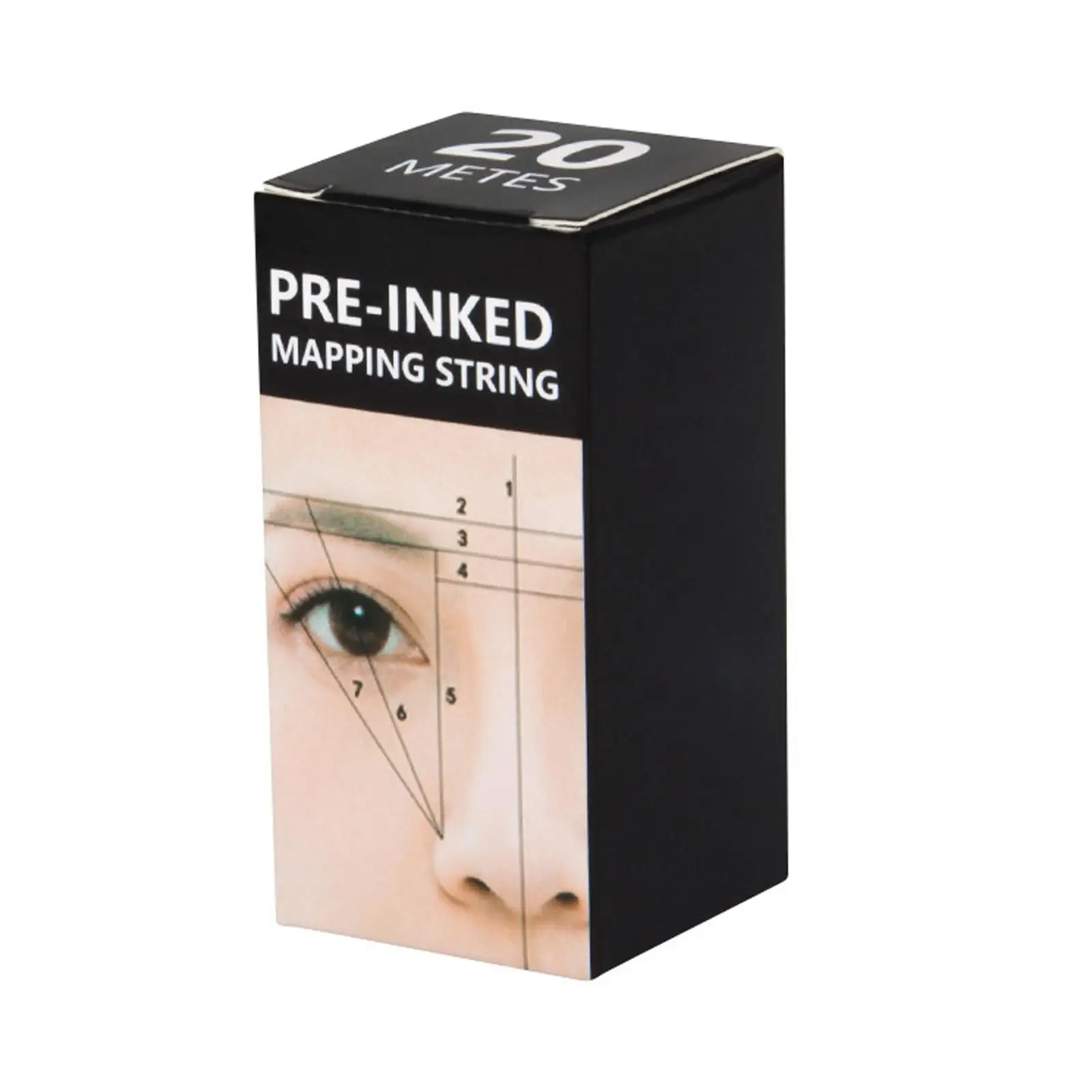 Pre Inked Brow Mapping String Symmetrical Eyebrow Thread Measuring Line Eyebrow Supplies for Beauty Schools
