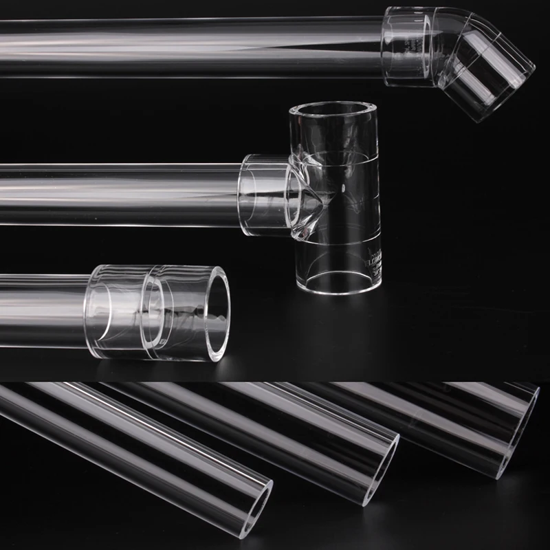 Length 200-500mm Diameter 2-100mm Transparent Acrylic Pipe Plastic Hard Pipe Clear Acrylic Organic Glass Tube Bonding Aquarium