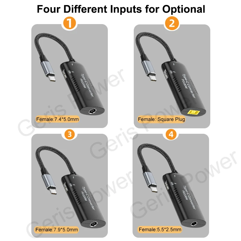 100 واط تيار مستمر إلى USB C محول الطاقة محول ل ماك بوك لينوفو Hp Asus هواوي محمول اللوحي نوع C QC3.0 شحن سريع كابل