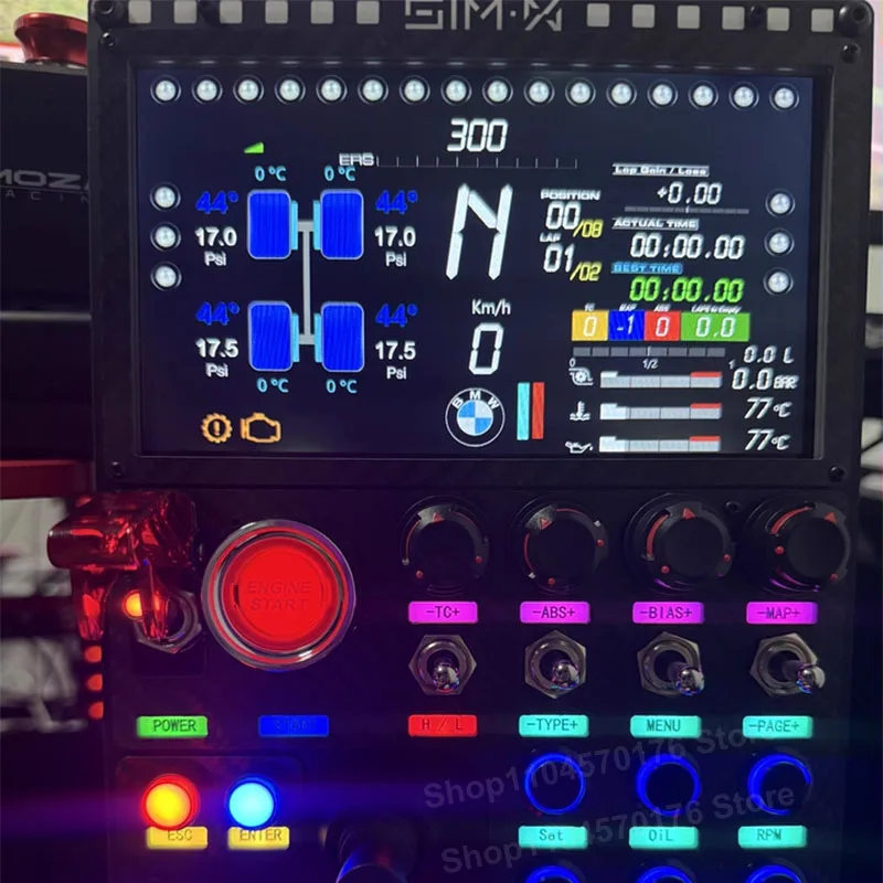 SIMX 7-inch PC Racing Simulator Control Box RGB Instrument Central Control Box PRO Version  For Logitech G29 MOZA Thrustmaster