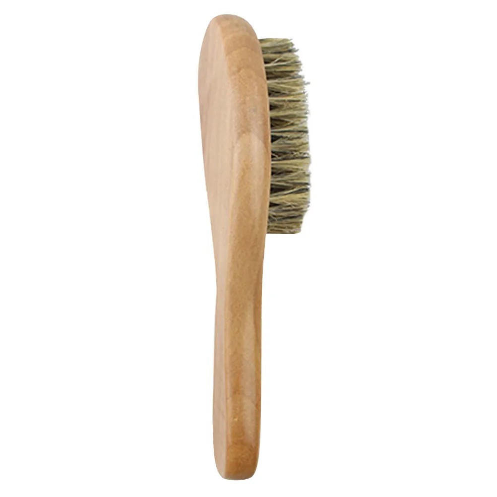 

2Pcs Professional Beard Brush Men Wooden Handle Soft Bristles Compact Travel Friendly Grooming Tool Skin Safe Styling Comb Beard