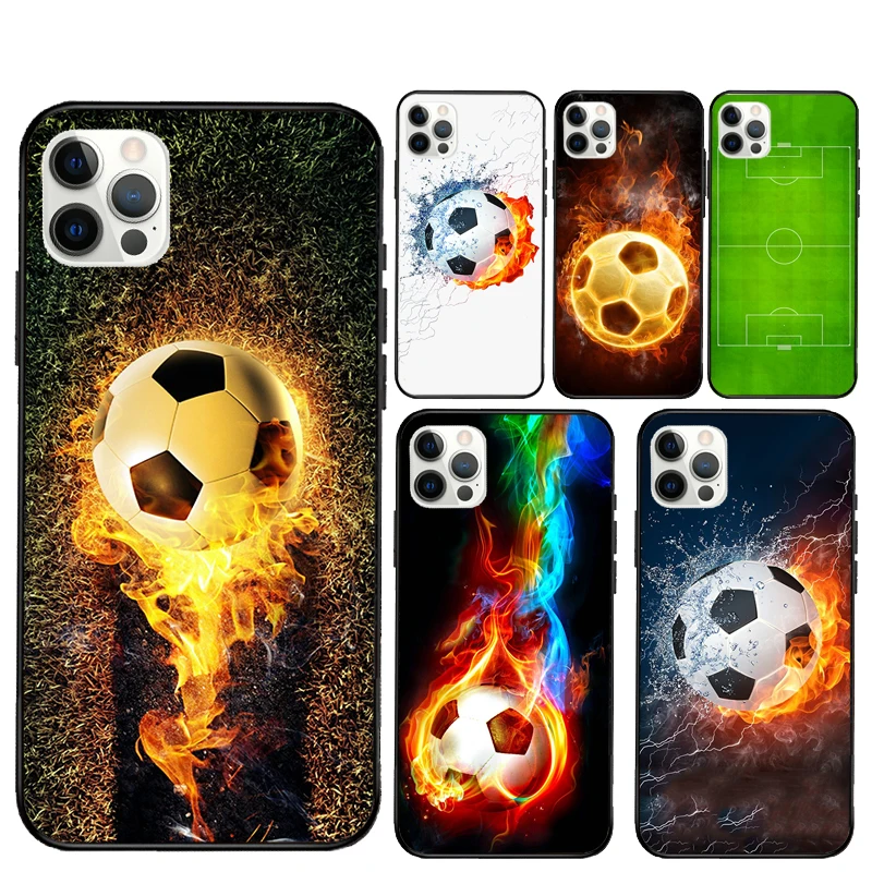 Fire Football Soccer ball For Huawei Nova 12s 7i 8i 11i 12i 9 10 SE Y91 Y90 Y60 Y70 Y72 P30 P40 Lite P60 Pro Case