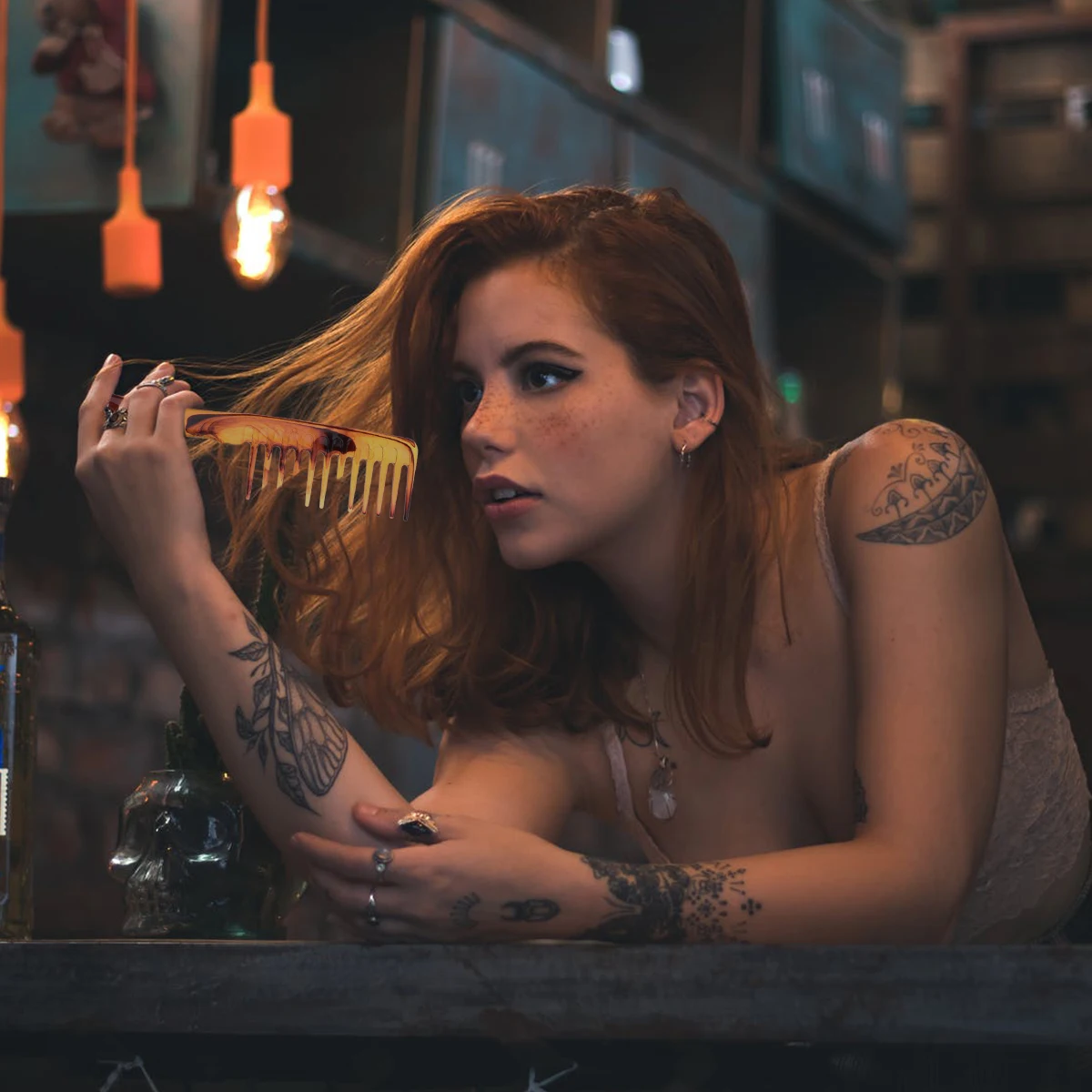 

2Pcs Wide Tooth Hairstyle Comb PP Material Anti Static Hairdressing Styling Tools Promote Blood Circulation Prevent Hair Loss