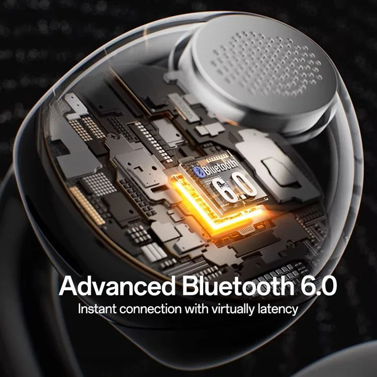 Clip-On-Ohrhörer, Bluetooth 6.0 Open-Ear-Ohrhörer, Leichte Komfort-Kopfhörer mit offener Bauweise, 40 Stunden Spielzeit, Klare Anrufe, Sicherer Sitz – Detail 9