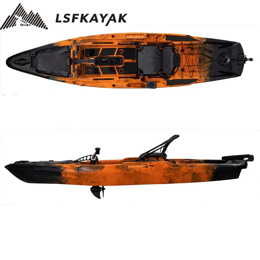 2025 New Model  3.7 m Length Foot Pedal Fishing Kayak  LLDPE /HDPE Material for Sea Fishing Canoe