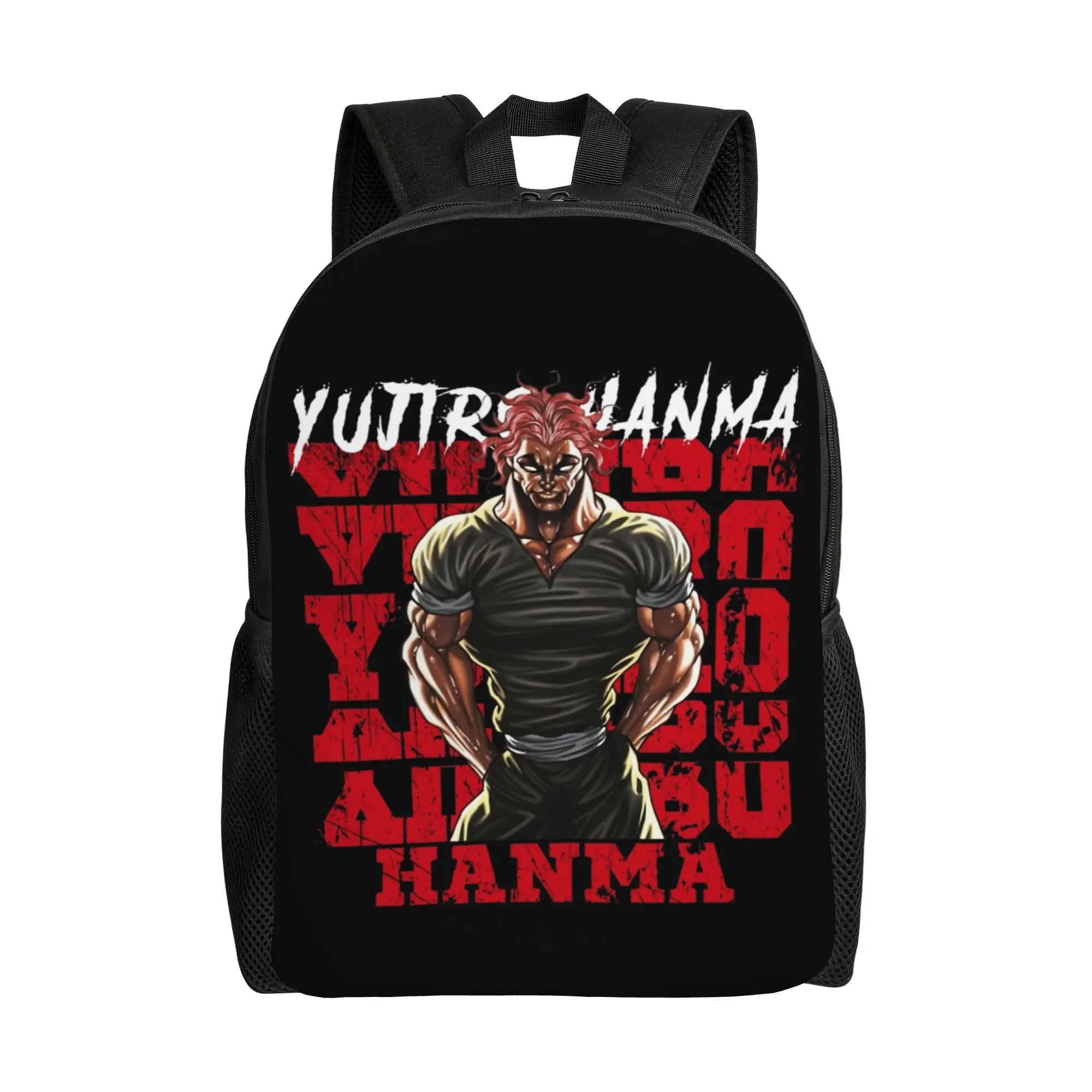 

Yujiro Hanma the Grappler A Fitness Training Cool Backpack Sports High School Work Baki Daypack for Men Laptop Shoulder Bag